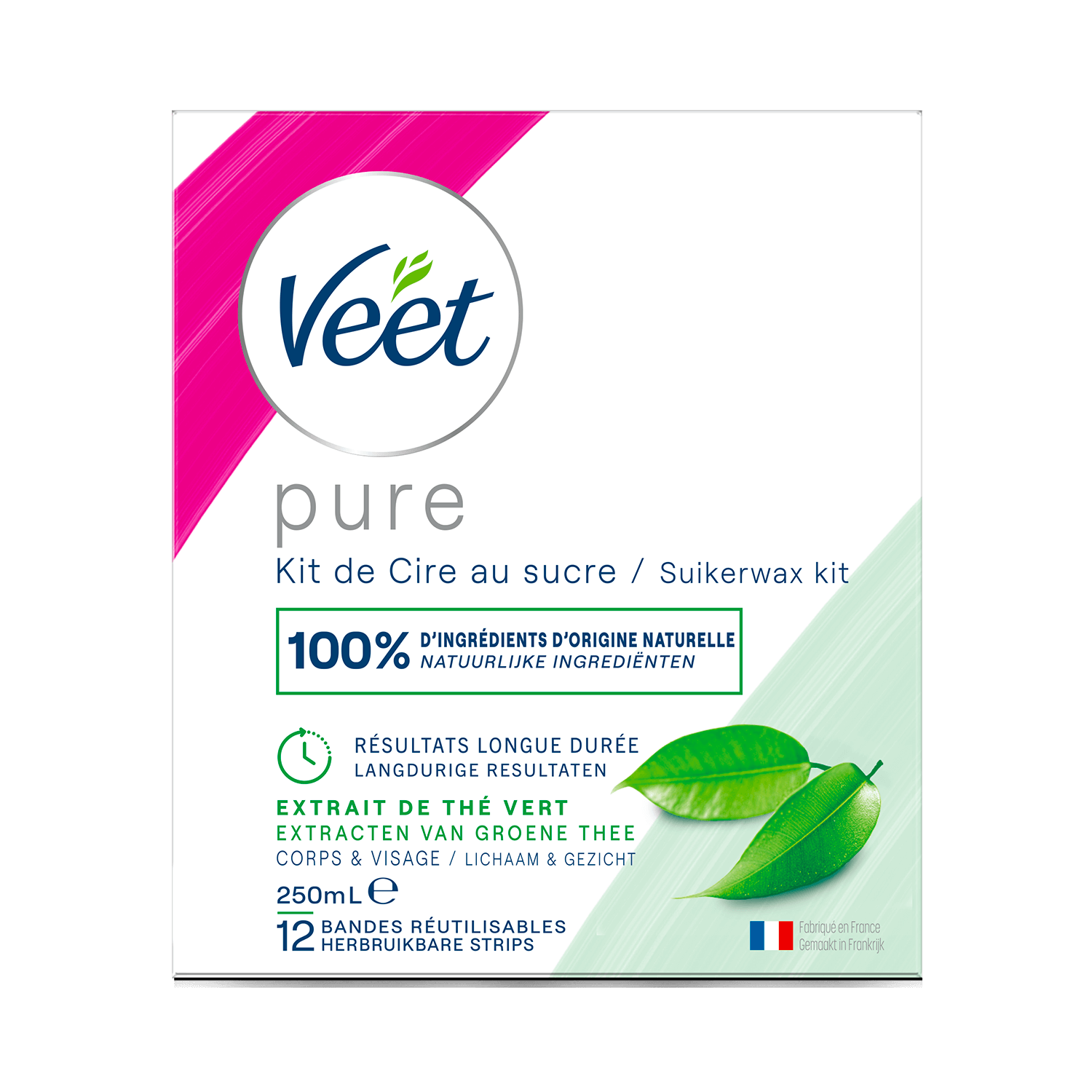 Veet Pure Cire chaude au sucre et thé vert | Veet